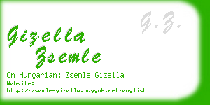 gizella zsemle business card